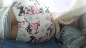 I let my son lie down with me and fucked my huge