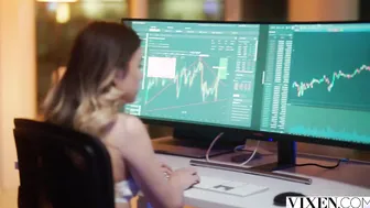 VIXEN Risk-taker Lulu is lucky into the stock market and bed