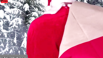 "Busty Milf's Christmas Wish - Facial From Santa! Amateur Couple"