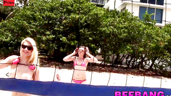 Teen Vacation Paradise: Hot Blonde Babe Gets Fucked By A Huge Cock At The Poolside