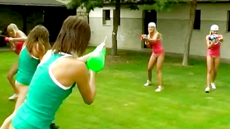 "Teen Lesbians Unleashed - Group-Sex Party Outdoor Orgy"