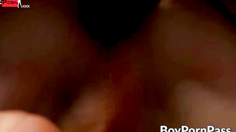 Three Hunks Chain Fucking - Hot Threesome Action