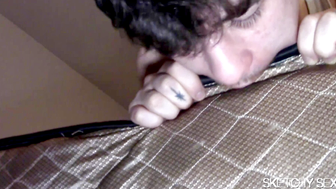 Sexy Babe Rides A Mattress To Orgasm And Facesitting
