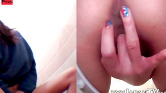Japanese Teen's Close-Up Panties Fingered in Public - Hidden Cam POV
