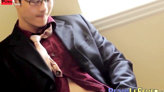 Asian Jerk-Off Session with Hot Guy Named PETER LE - Big Load Explosion