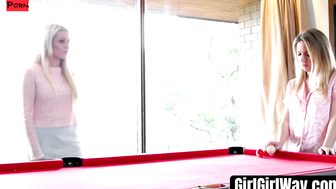 Lesbian Milf's Intense Sensuality with Hot Blonde Babes" or "Passionate Dykes Share Their Love For Each Other", both are suitable as they focus on girl-on-girl action while also highlight