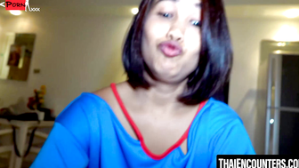 Horny Lily Koh passionately licking my penis before sitting on it