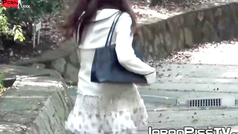 Japanese ladies secretly taped as they are pissing