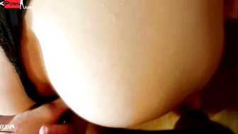 A girl watches HER PORN and MASTURBATES - Hard Fuck with a Gag in her Mouth 33
