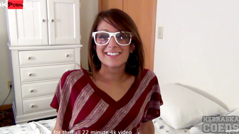 Minnesota Hottie's Debut - Sexy Blonde Teen Rides A Big Dick In POV