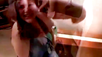 Amature Blonde Babe Gives A Sloppy Deepthroat And Gets Spit-Roast By Two Hunks
