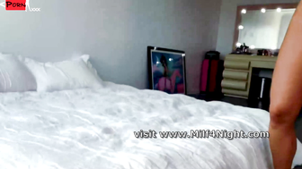 Miss QueenieXX's Hot & Busty Latina MILF Rides Big Dick POV Blowjob Facial
