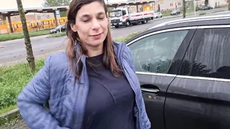 Parking lot - peeing into the mouth and sperm
