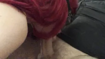 MASKED RED HAIRED RETURNS FOR MORE HUGE COCK BLOWING - Part two