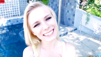 Blondie Blowbang! Gorgeous Girl Next Door Elaina Rae Fucked Hard By A Group Of Guys