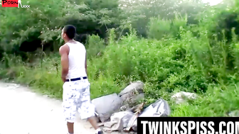 Public Pissers - Daring Duo Flaunts Their Balls Outdoors