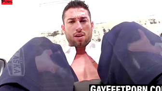 Knee High Sole Worship - Foot Fetish Goddess Adores Business Man's Feet
