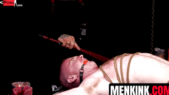 Bald Dominant Gunner Stones Submissive Slave Training - Extreme Bondage & Fisting