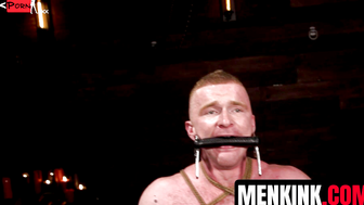 Bald Dominant Gunner Stones Submissive Slave Training - Extreme Bondage & Fisting