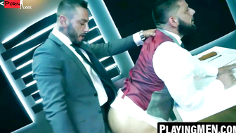 Detective Pounded Hard By Older Men In Threesome