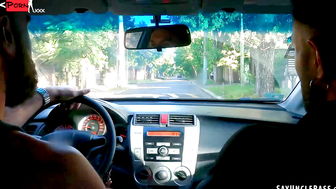 Hot Rodrigio el santo Fucks Passenger in Car - POV Style