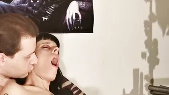 Neck bdsm for a tattoed slender teenie bimbo pt2