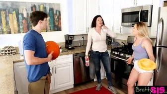 Brother Fucks StepSister Right Next To Milf