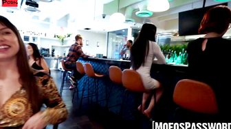Scarlet-Rose & Dakota-Quinn - Threesome Dinner Party Scene