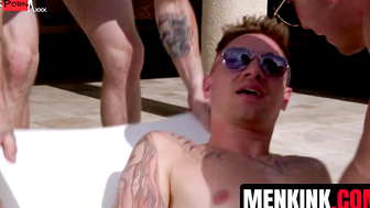 Bondaged Bonding - Threesome with Big Dick Twinks Brody & Sebby Fucking Zach