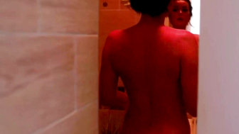 Step-Mom's Friend Fucks Her Son In Bathroom - Step Mom Catches Them Red Handed