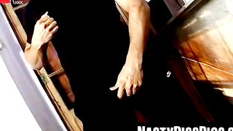 Muscular Hunk's Anal Play Leading To Powerful Piss Shower