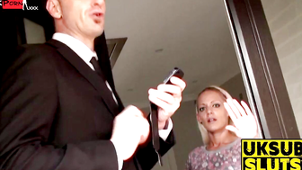 UK Sub Slut's Dominated Gagging Blowjob & Rough Anal Fisting