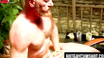 MILF Sensual Blowjob & Swallow with Hairy Chest Guy - Old Man Eating Young Pussy