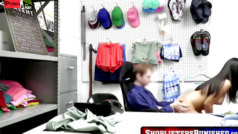 Teen Shoplifter Gets Spanked And Fucked Hard By Step-Dad In Reverse Cowgirl