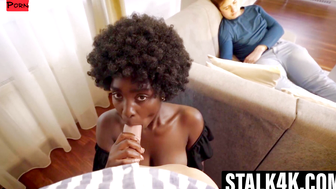 Ebony Hottie Zawwadai Fucks Her Man's Best Friend - Big Black Booty & Curvy Body