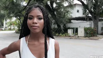 Bombshell african getting paid to suck BWC