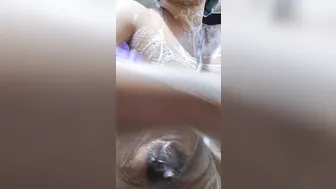 Boobies rubs after bath-tub dirtyneha