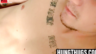Straight Hunk Stroking His Dick While Watching Porn