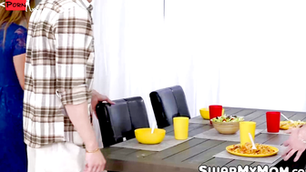 Mother's Day Surprise! Step-mom & Daughter Share A Wild Threesome