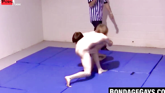 Twink Wrestling - Erotic Wrestlers With Exposed Hard-Ons