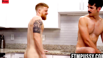 Hair Bear Hunter - Big & Busty MILF Strips Down For A Wild Kitchen Counter Fuck