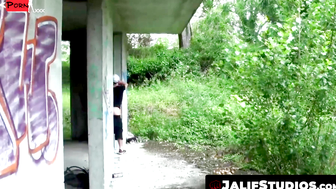 Outdoor Muscle Domination - Submissive Guy Faces Humiliation By Huge Stud