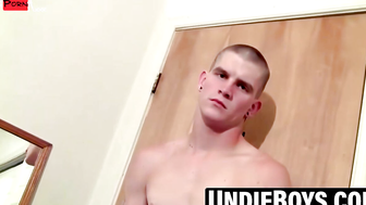 Bald Guy Strokes His Fat Dick In Underwears - Hot Masturbation Action