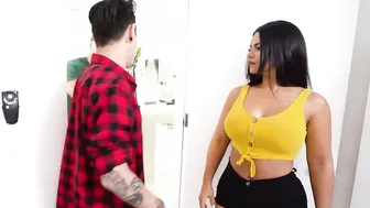 Hispanic Stepmom and innocent cunt with mouth sharing a penis - Rose Monroe and