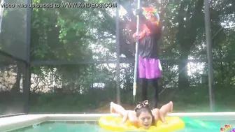 The pool had to be cleaned