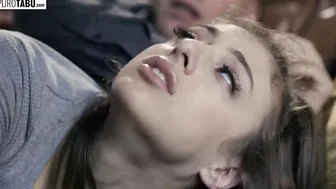 STEP DAUGHTER getting her tiny butt spanked and screwed by daddy