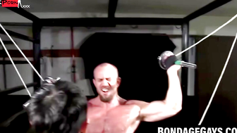Electro-Tormented Hunk in Basement Fetish Dungeon