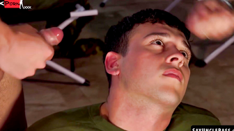 Three's Company - Three Hunk Cadet Guardsmen Fucked By Their Commandant