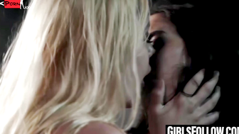 Lesbian Threesome Scissoring - Hot MILFs Share Sexual Passion