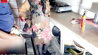Indian maid gets anal-fucking lesson from house owner in kitchen - Hindi Viral Video